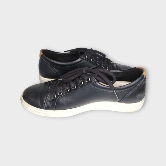 Womens ECCO Black Soft Leather Sneakers Size 7 - 7.5 - Picture 8 of 12